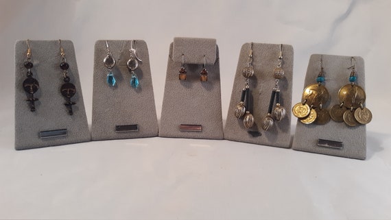 Vintage PIERCED Earrings – Five pair, FREE Shippi… - image 1