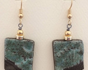 Moss Ceramic Earrings