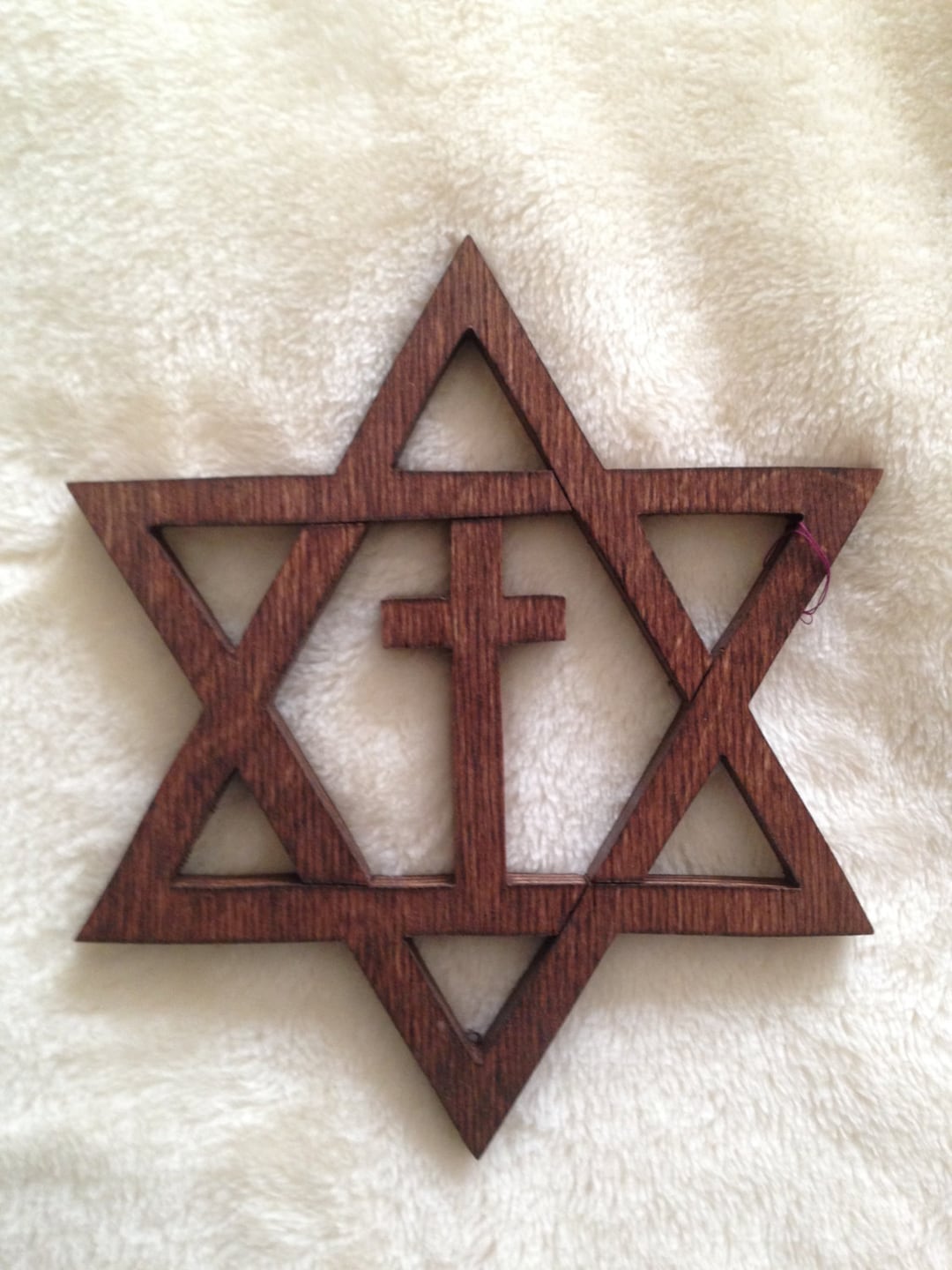 Cross inside star of david deals