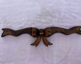 Small wood Ribbon Bow