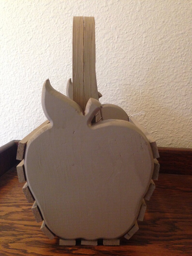 Wood Apple Basket Etsy
