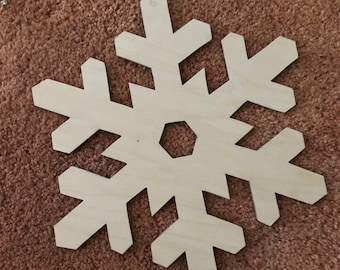 Snowflake - Wood Unfinished Cutout - DIY Craft