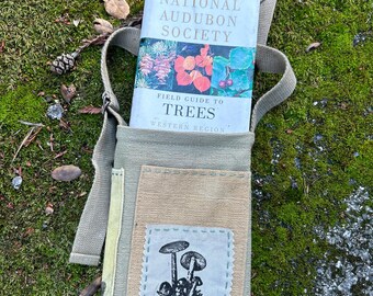 Vintage Fungi Small Book Bag/ Journal Bag