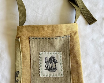 Vintage Fungi Book Bag/ Journal Bag