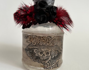 Vintage Inkwell with La Catrina Day of the Dead Motif