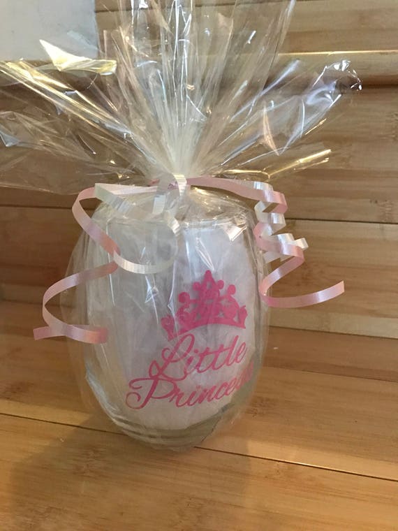 baby shower wine glass party favors