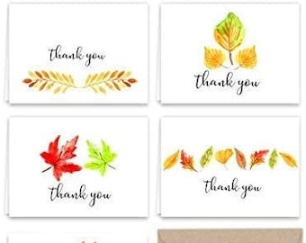 Fall Leaves Thank You Note Cards