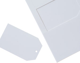 Paper Frenzy White Large Tags 2.5" x 4" 100 pack Laser Compatible