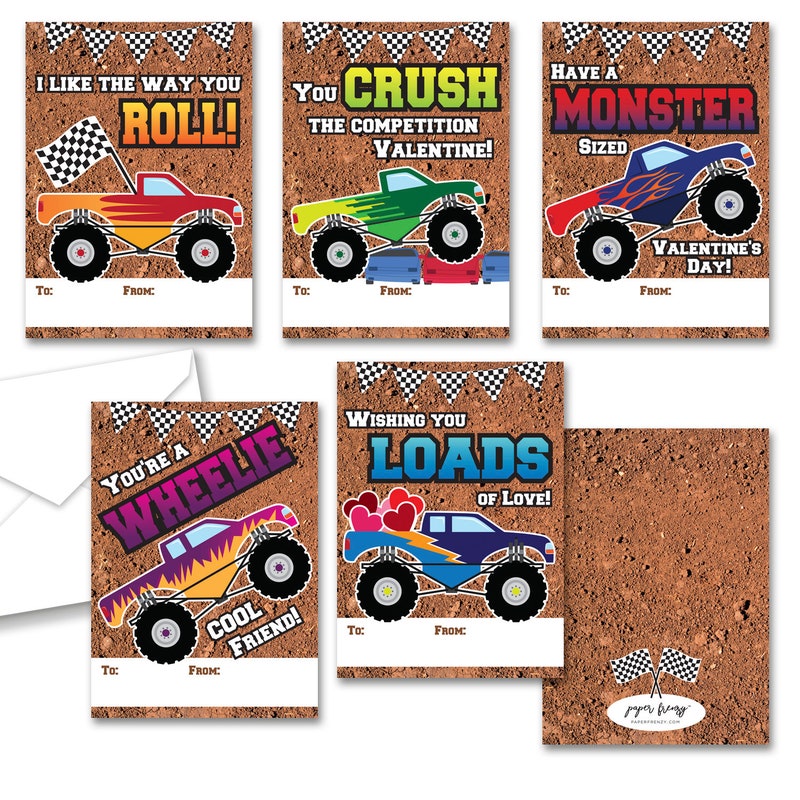 Monster Truck Valentine - Etsy
