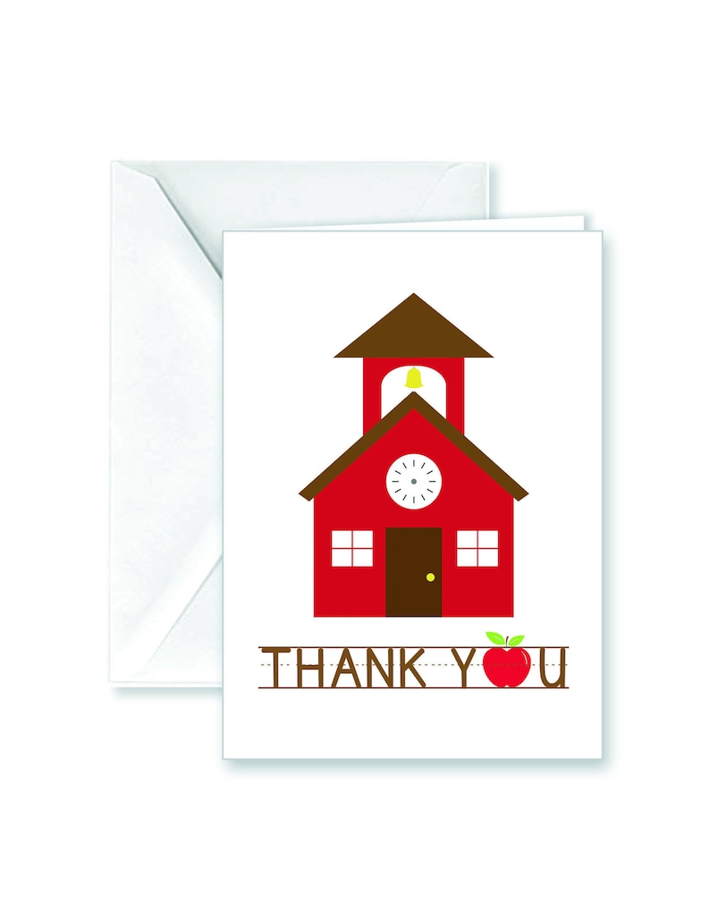 School Thank You Note Cards | Etsy
