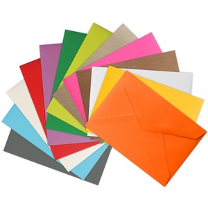 RSVP A1 (4 Bar) Envelopes Pointed Flap (4 3/8 x 5 3/4) for Invitations, Notecards, DIY Choose Color and Quantity