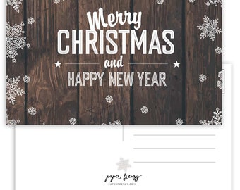 Rustic Christmas POSTCARDS - 25 pack