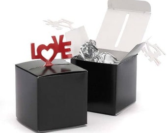 Hortense B. Hewitt Pop-Up Love Favor Boxes Wedding Accessories, White, Set of 25