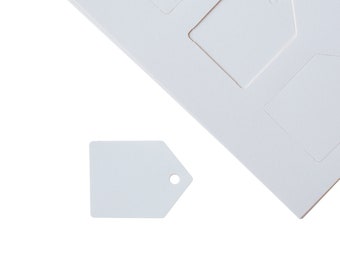 Paper Frenzy White Small Tags 1.5" x 2" 100 pack Laser Compatible