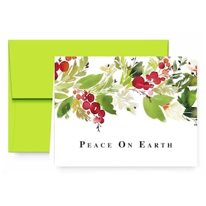 Peace on Earth Garland Christmas Cards and Envelopes 25 pack image 1