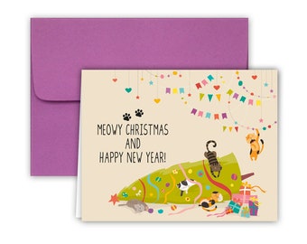 Meowy Christmas Cat Christmas Cards