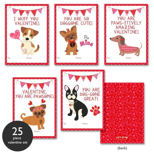 Paper Frenzy Dog Themed Valentine Cards