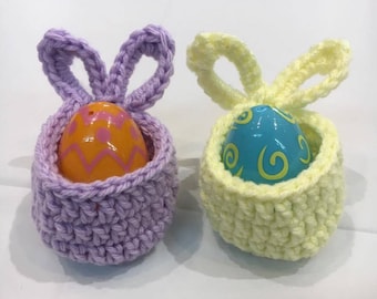 Crochet Pattern - Mini Easter Bunny Baskets - Easter Basket Crochet Pattern - Hand Made Easter Basket - Easter Gift Basket