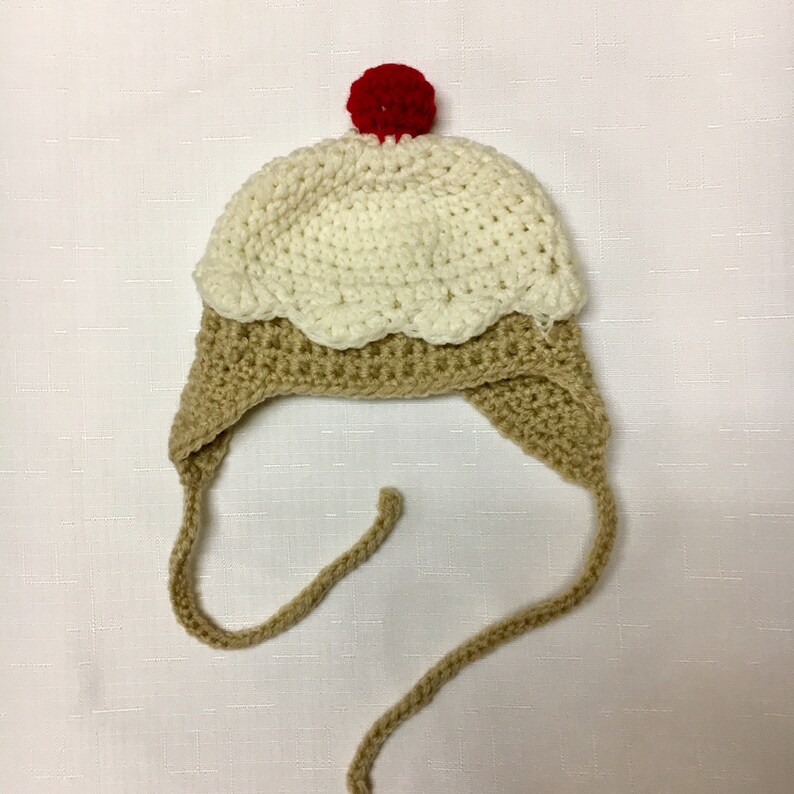 Ice Cream Cone Hat First Birthday Hat Children/'s Hats Cupcake Hat Baby Photo Hat Crochet Cupcake Hat Cute Winter Hats