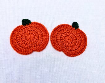Pumpkin Coaster Crochet Pattern - PDF Digital Download - Fall Crochet Decor - Easy Beginner Pattern - Fall Coasters - Thanksgiving Decor