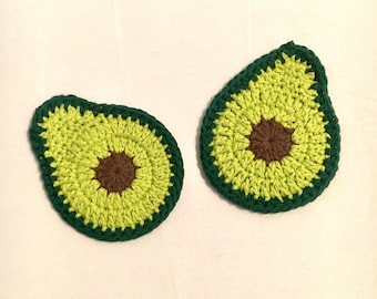 Avocado Coaster Crochet Pattern - Digital Crochet Pattern - Avocado Crochet Pattern - Avocado Decor