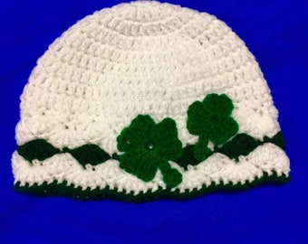 Shamrock Hat - St.Patrick&#39;s Day Hat - Girls&#39; Shamrock Hat - Shamrock Beanie - Adult Shamrock Hat