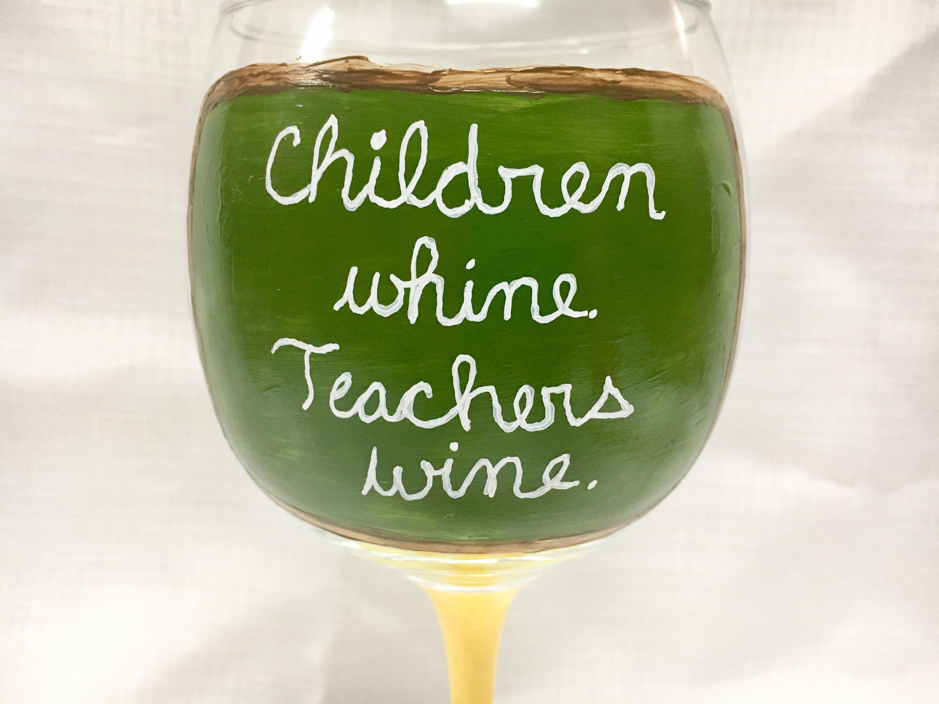 Funny Teachers Wine Glass Children Whine. Teachers Wine Etsy