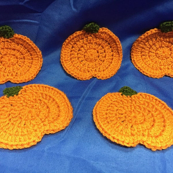 Pumpkin Coaster Crochet Pattern - Pumpkin Appliqué Crochet Pattern - Simple Crochet Patterns - Easy