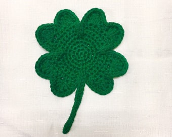 Four Leaf Clover Coasters - Shamrock Coasters  - St. Patrick's Day Coaster - Set of Four - Shamrock Mug Rug - Irish Coasters