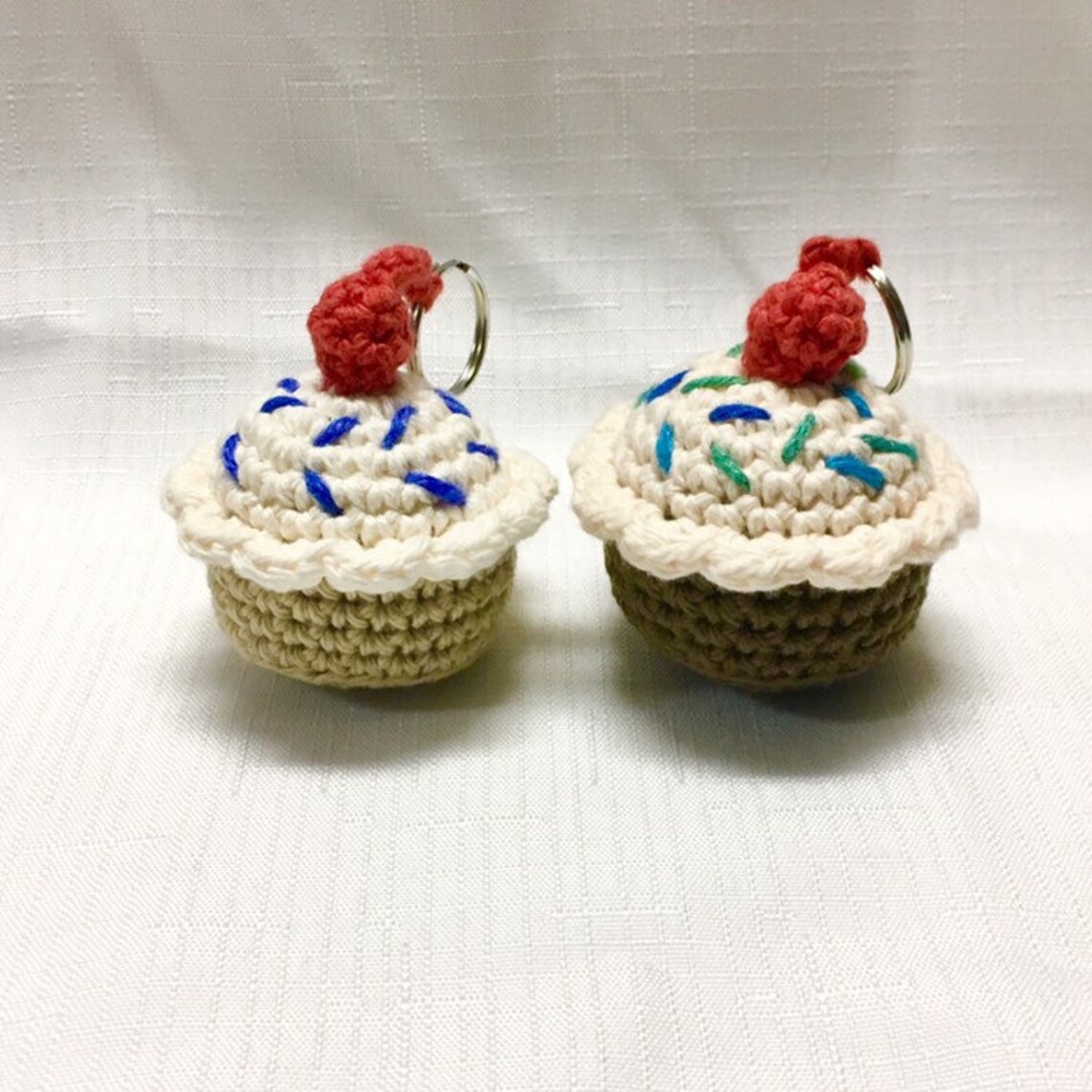 Cupcake Keychain Crochet Stuffed Cupcake Keychain Cupcake Etsy