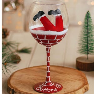 Santa Claus Wine Glass - Etsy