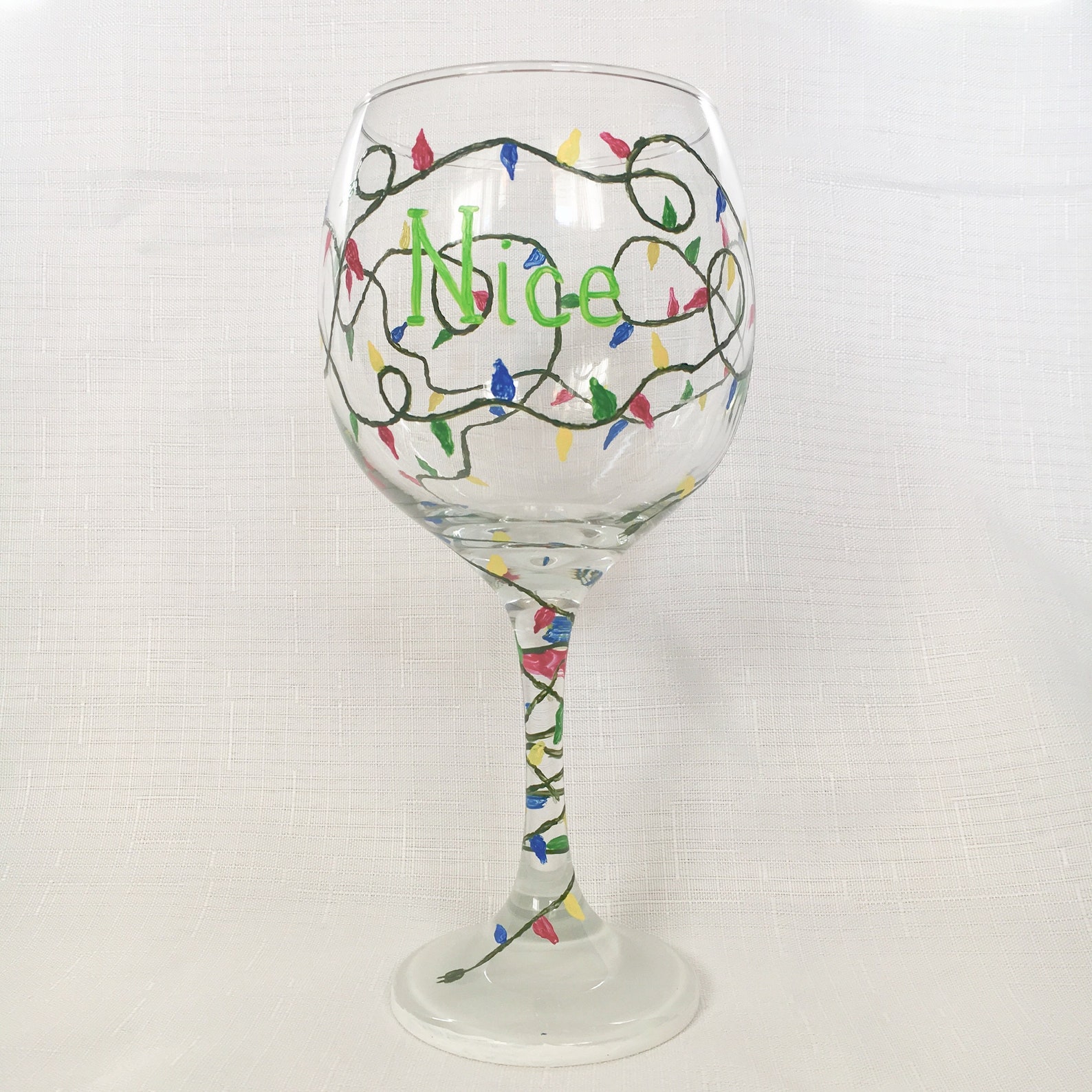 Funny Christmas Wine Glass Set Set of 4 Santa Wine Glass Etsy