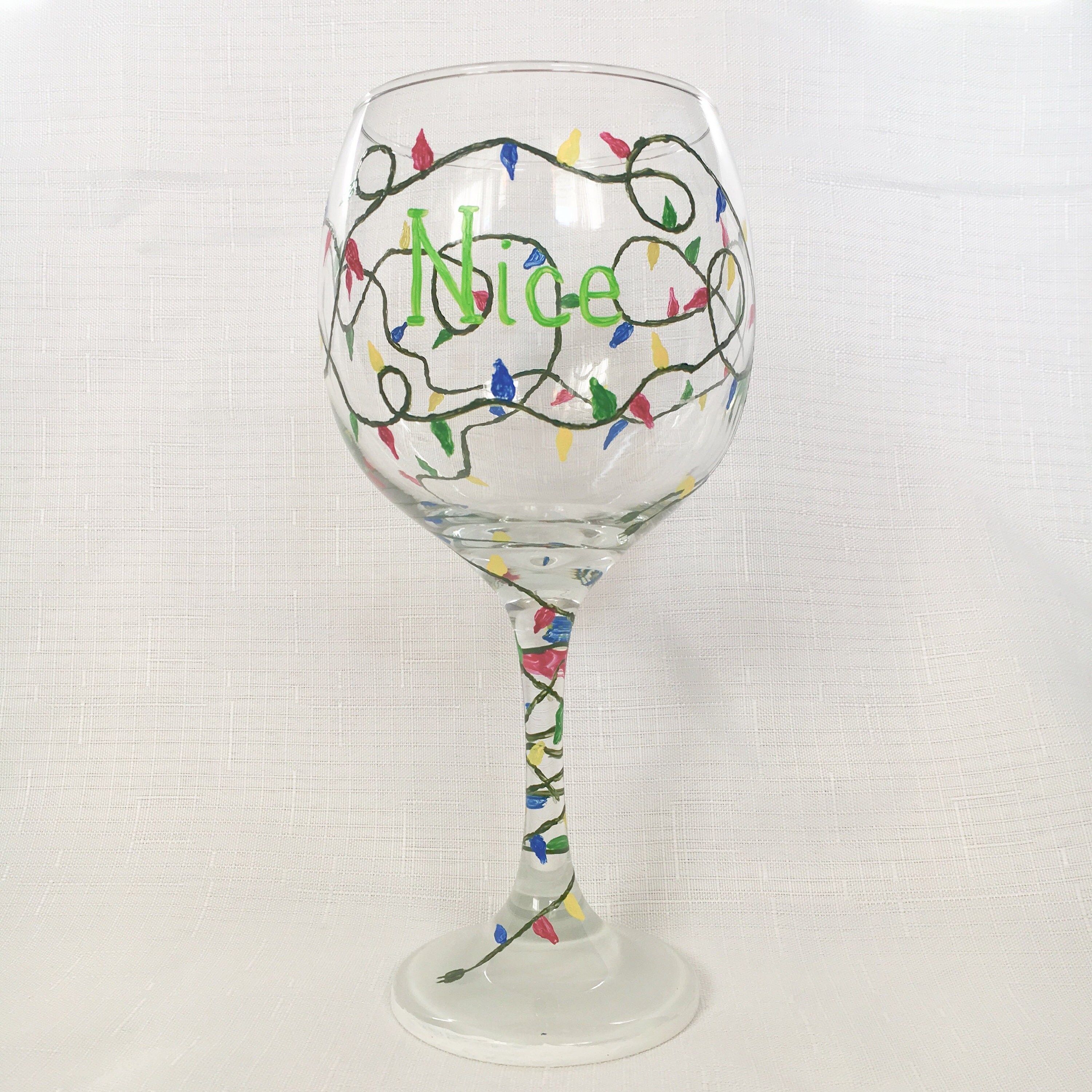 Funny Christmas Wine Glass Set Set of 4 Santa Wine Glass Etsy
