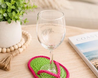 Flip Flop Coaster Crochet Pattern: DIY Wine Glass Coaster (PDF)