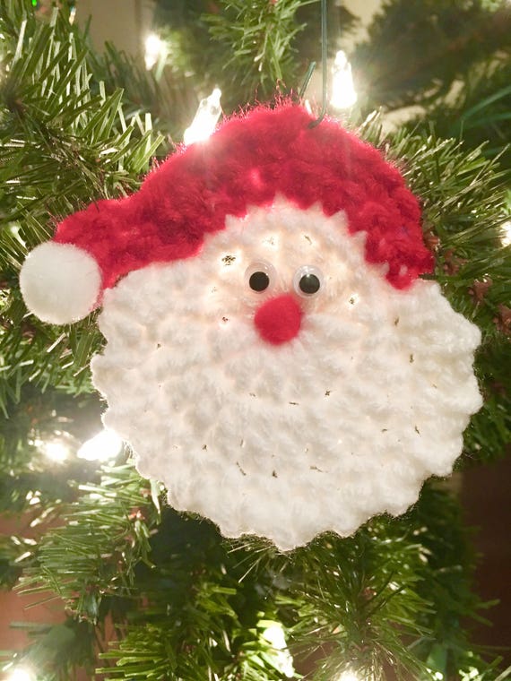 Crochet Santa Claus Ornament Old Fashioned Christmas Etsy