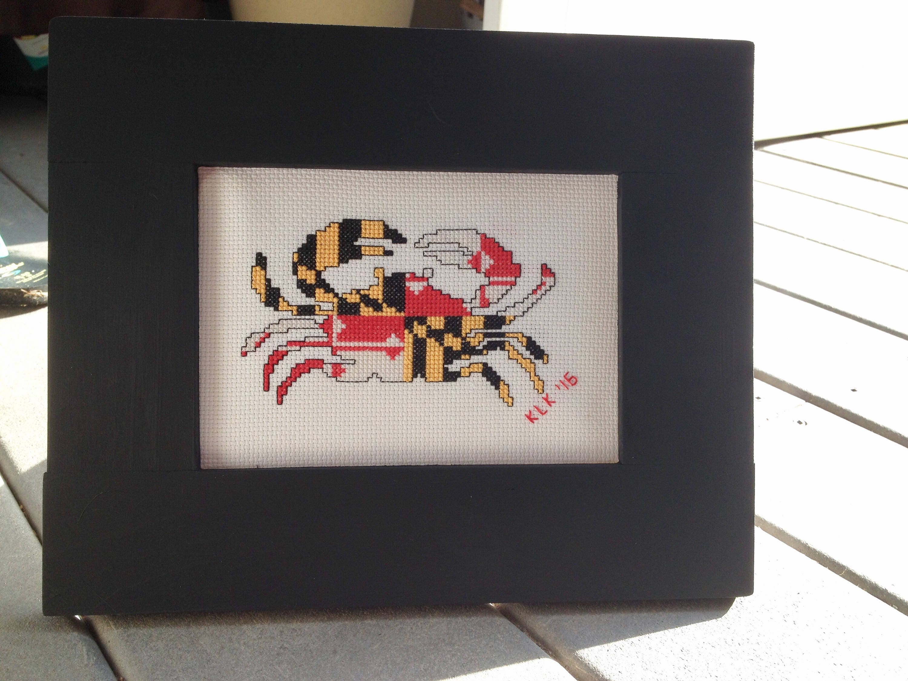 Cross Stitch Pattern Maryland Flag Crab Maryland Flag Etsy