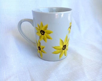 Sunflower Coffee Mug - Personalized - Hand Painted - Gifts for Sunflower Lovers - 14 ounce