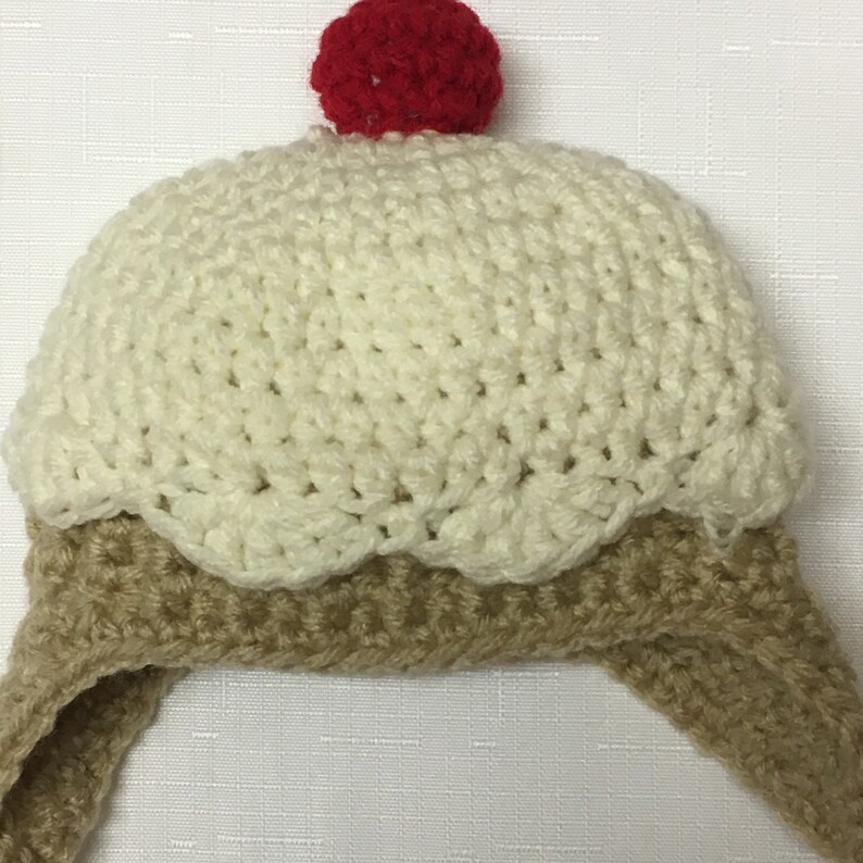 Ice Cream Cone Hat First Birthday Hat Children/'s Hats Cupcake Hat Baby Photo Hat Crochet Cupcake Hat Cute Winter Hats