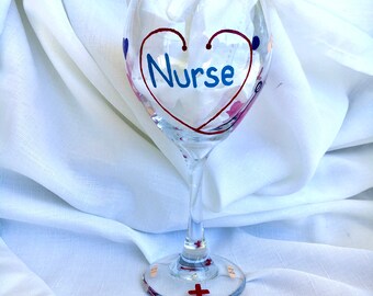10 Oz RN Registered Nurse Wine Glass - Good Day / Bad Day Fill Lines Both Sides