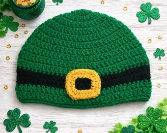 Leprechaun Hat - St. Patrick's Day Hat - Beanies - Hats for Boys - Children's Hats - Irish Hat - Adult Leprechaun Hat -