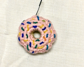 Donut Christmas Ornament - Mini Donut Ornament - Doughnut Tree Ornament - Small Xmas Gifts - Donut Stocking Stuffer