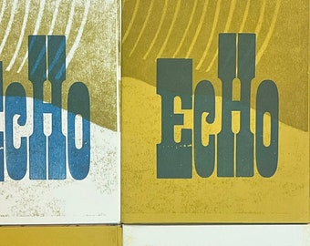 FUNDRAISER - Limited Series ZINES - Letterpress + Pressure Print - ECHO