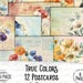 True Colors Postcards Printable Rainbow Floral Junk Journal - Etsy