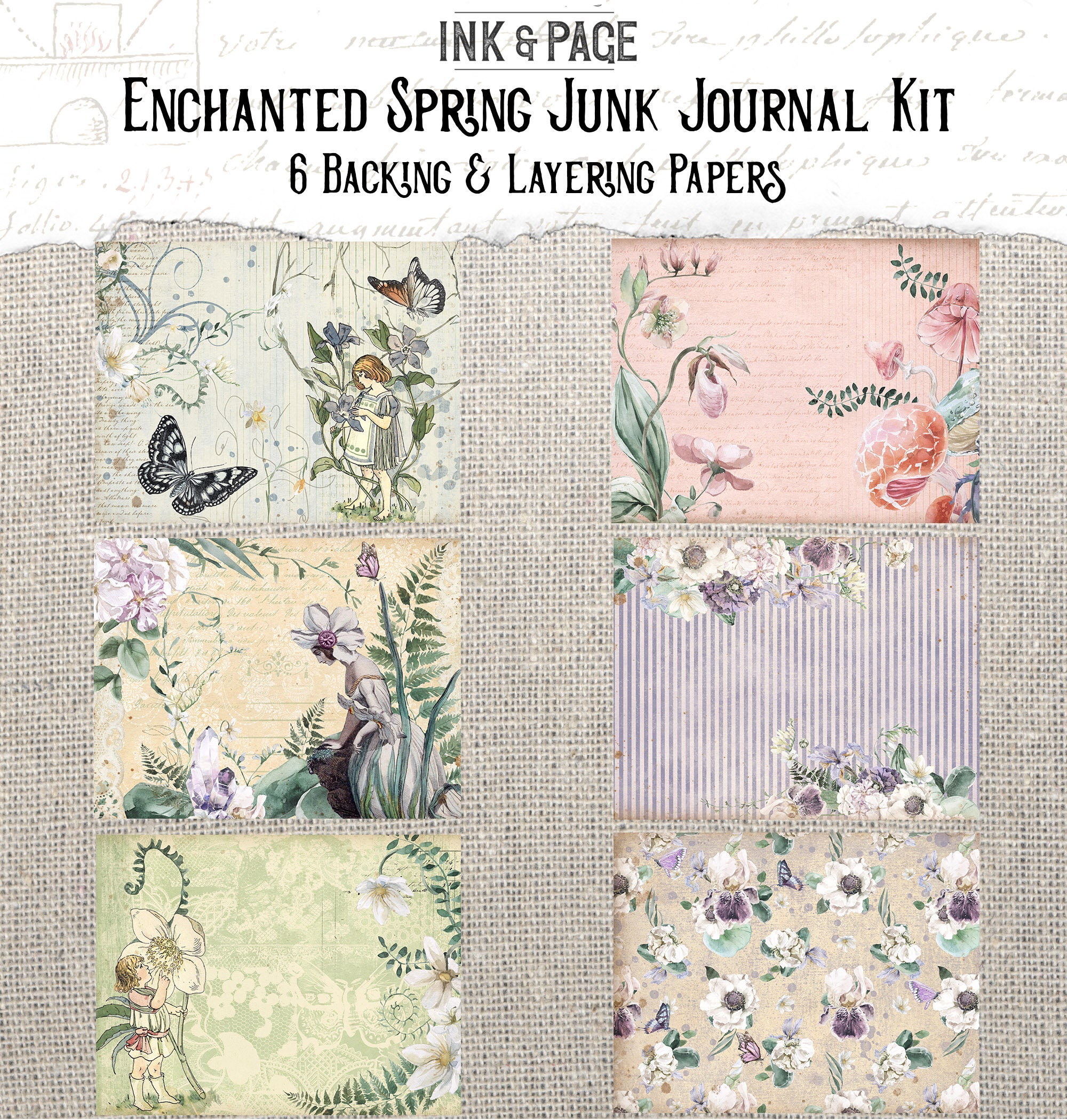 Enchanted Spring Printable Junk Journal Kit Fairy Ephemera - Etsy