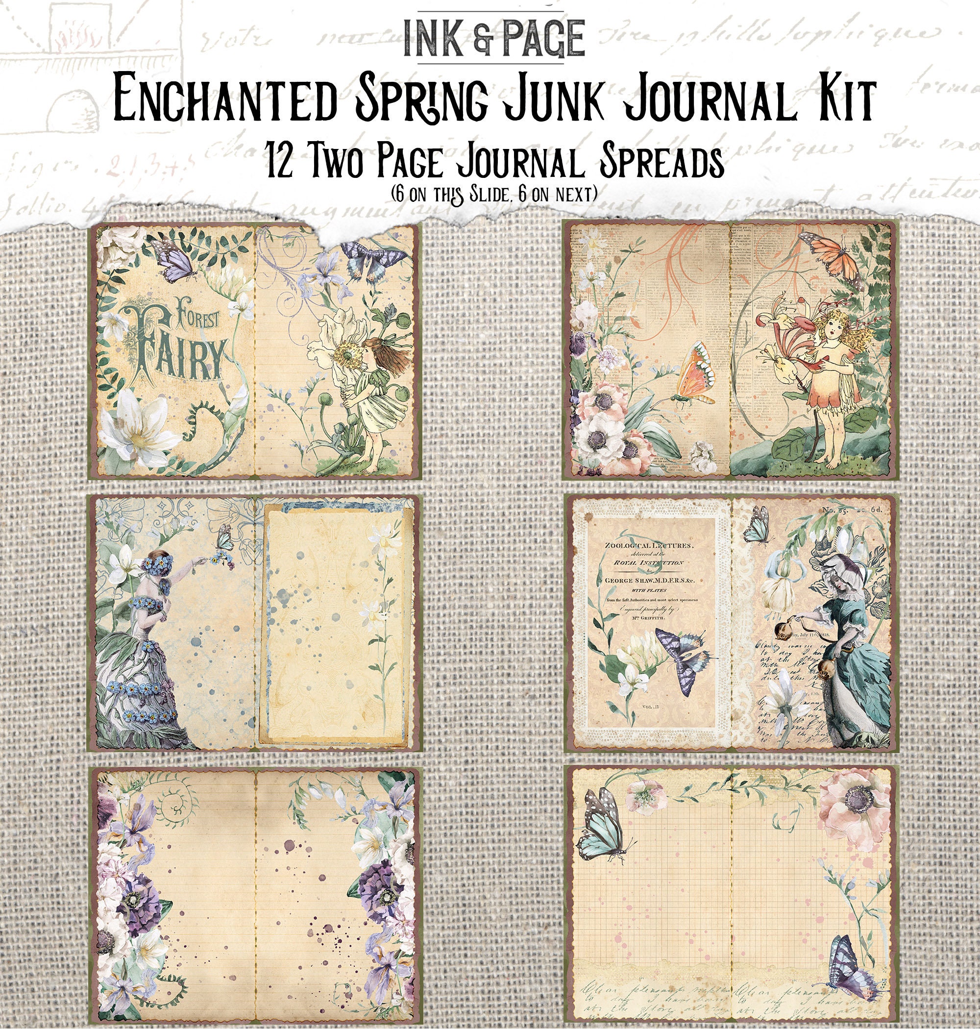 Enchanted Spring Printable Junk Journal Kit Fairy Ephemera - Etsy