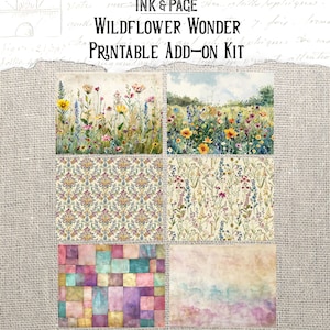 Wildflower Wonder Printable Ephemera Junk Journal Botanical Paper Pack Flower Pockets Nature Digital Envelopes Garden Lined Pages Apothecary Bild 7