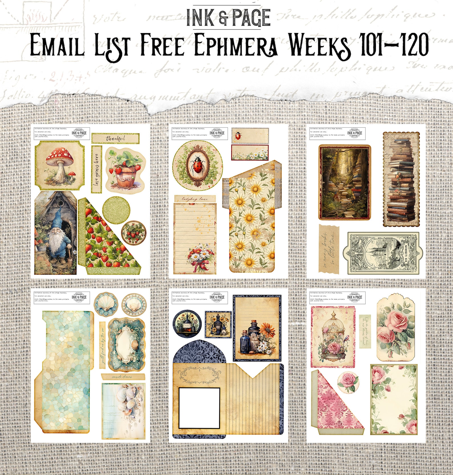 Printable Junk Journal Free Ephemera Labels Printable Tags Freebies ...