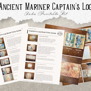 Captain's Log Printable Folio Ancient Mariner Ephemera Junk Journal ...