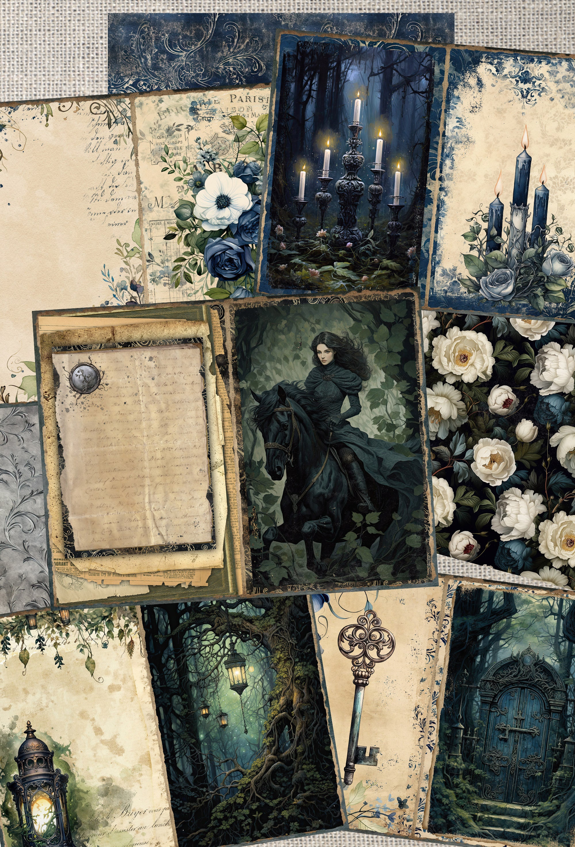 Wraithwood Forest Junk Journal Printable Kit Gothic Woodland Digital ...