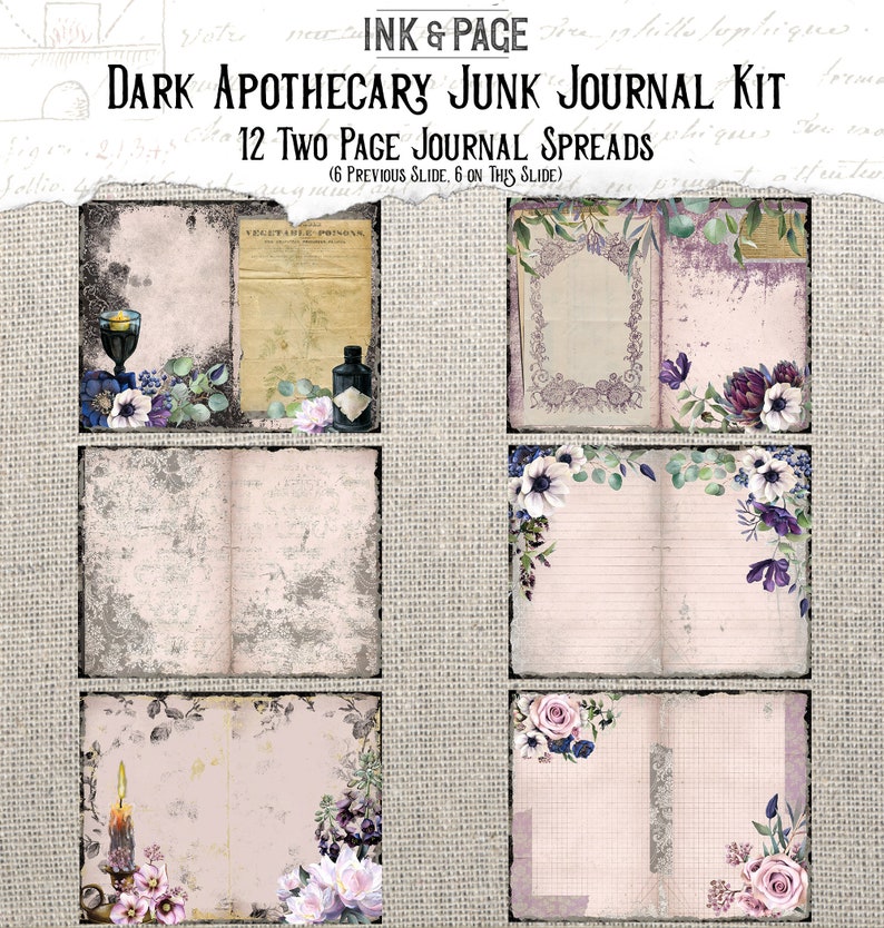 Dark Apothecary Junk Journal Printable Kit, Vintage Digital Download ...